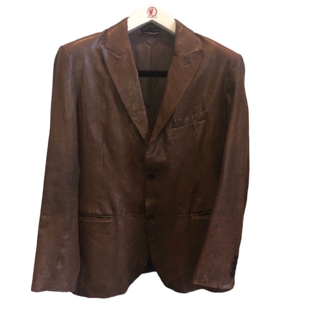 THEORY LEATHER SPORT COAT/BLAZER